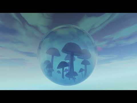 mushrooms in a glass orb