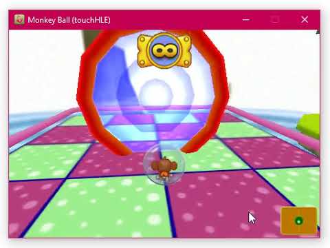 Super Monkey Ball (2008) running in touchHLE, a high-level emulator for iPhone OS apps