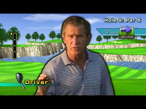 George Bush plays Wii Golf