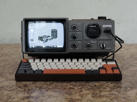 Cyberdeck project: not quite a typewriter: a modified CRT turned personal PC