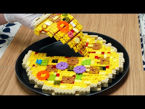Lego Pizza - Lego In Real Life / Stop Motion Cooking ＆ ASMR