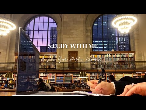 [Study with me] at New York Public Library | 뉴욕 공립도서관에서 함께 공부해요 | 간호대생 스터디윗미 | real time