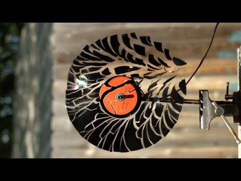 Spinning a Record to Pieces at 12,500fps - The Slow Mo Guys