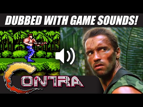 &#039;Predator&#039; dubbed with CONTRA (NES) game sounds! | RetroSFX Mashups