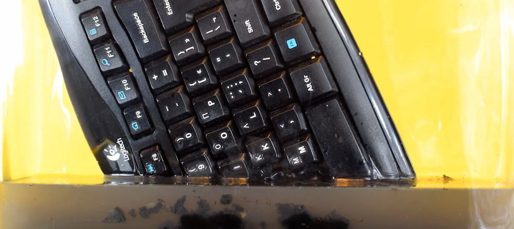 Melting Keyboard In Acetone