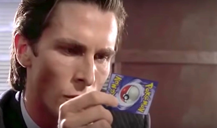 American Psycho: Bateman discusses Pokemon Trading Cards