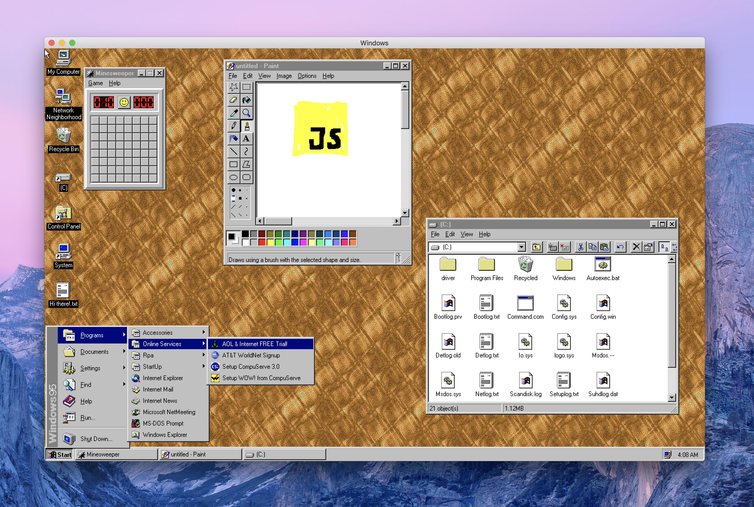 Windows 95 is an App now!
