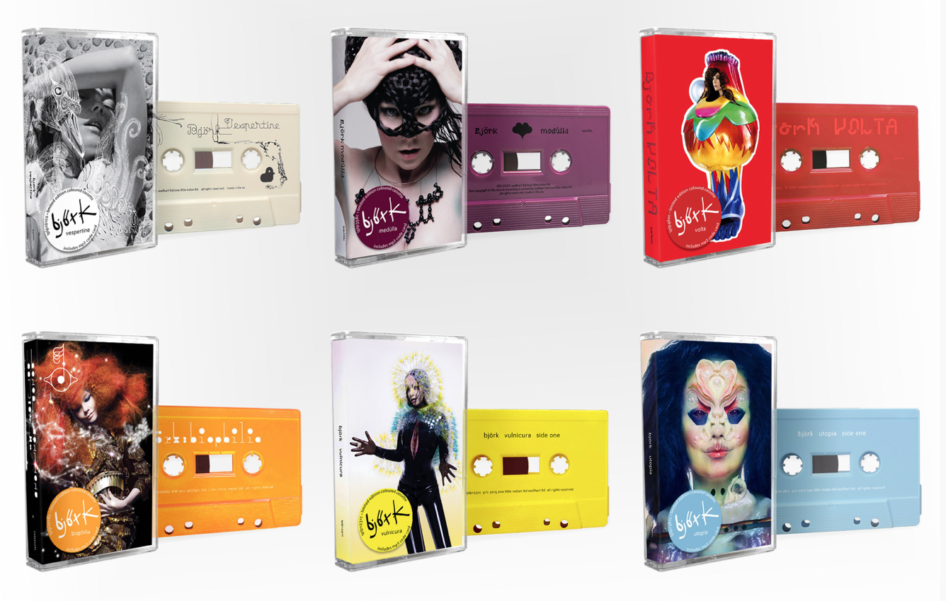 Björk's Diskografie erscheint wieder auf Kassette