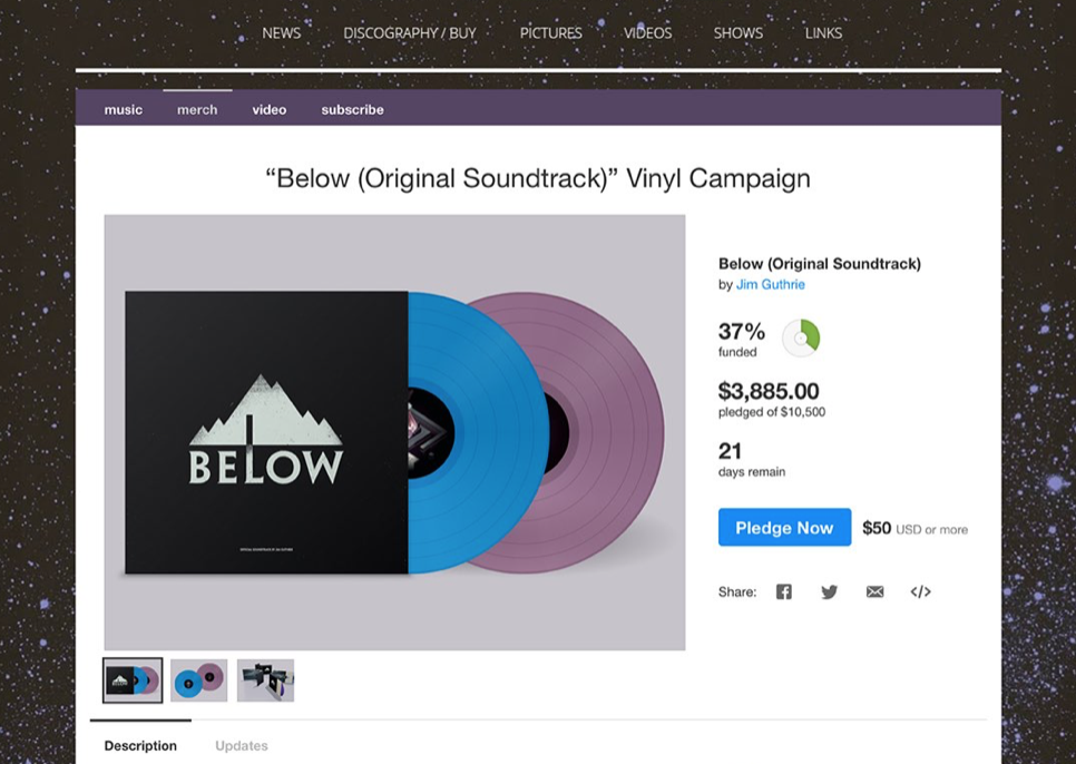 Bandcamp Vinyl Crowdfunding