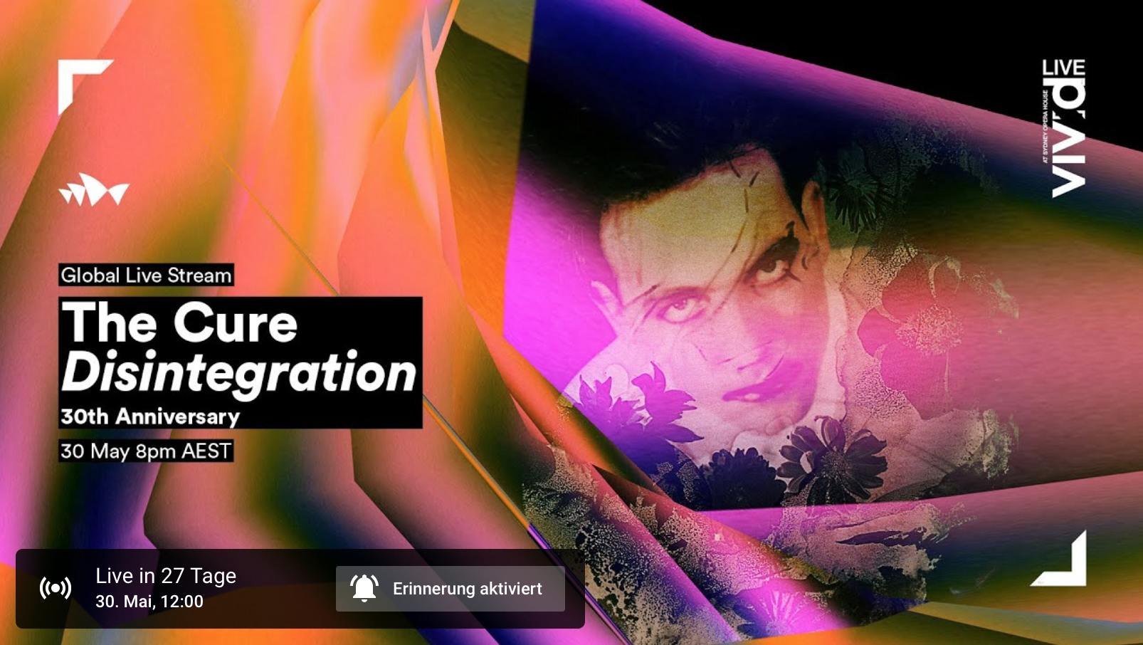 The Cure 'Disintegration' 30th Anniversary Live Stream