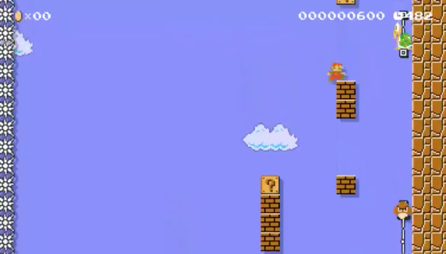 Super Mario Bros. Level 1-1 im Vertikalmodus