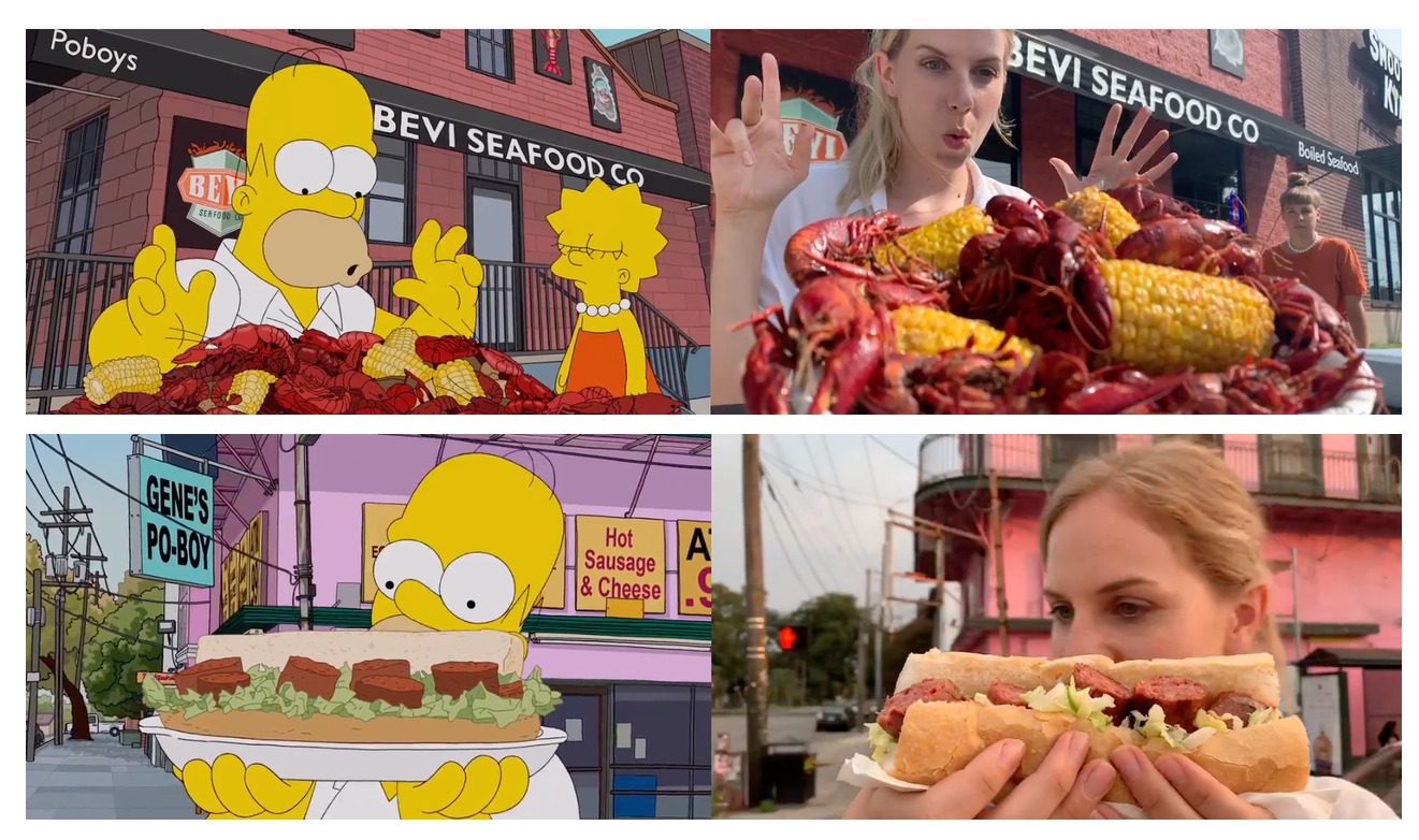 Zwei Zürcherinnen reisen nach New Orleans und stellen eine Fressorgie Homer Simpsons nach