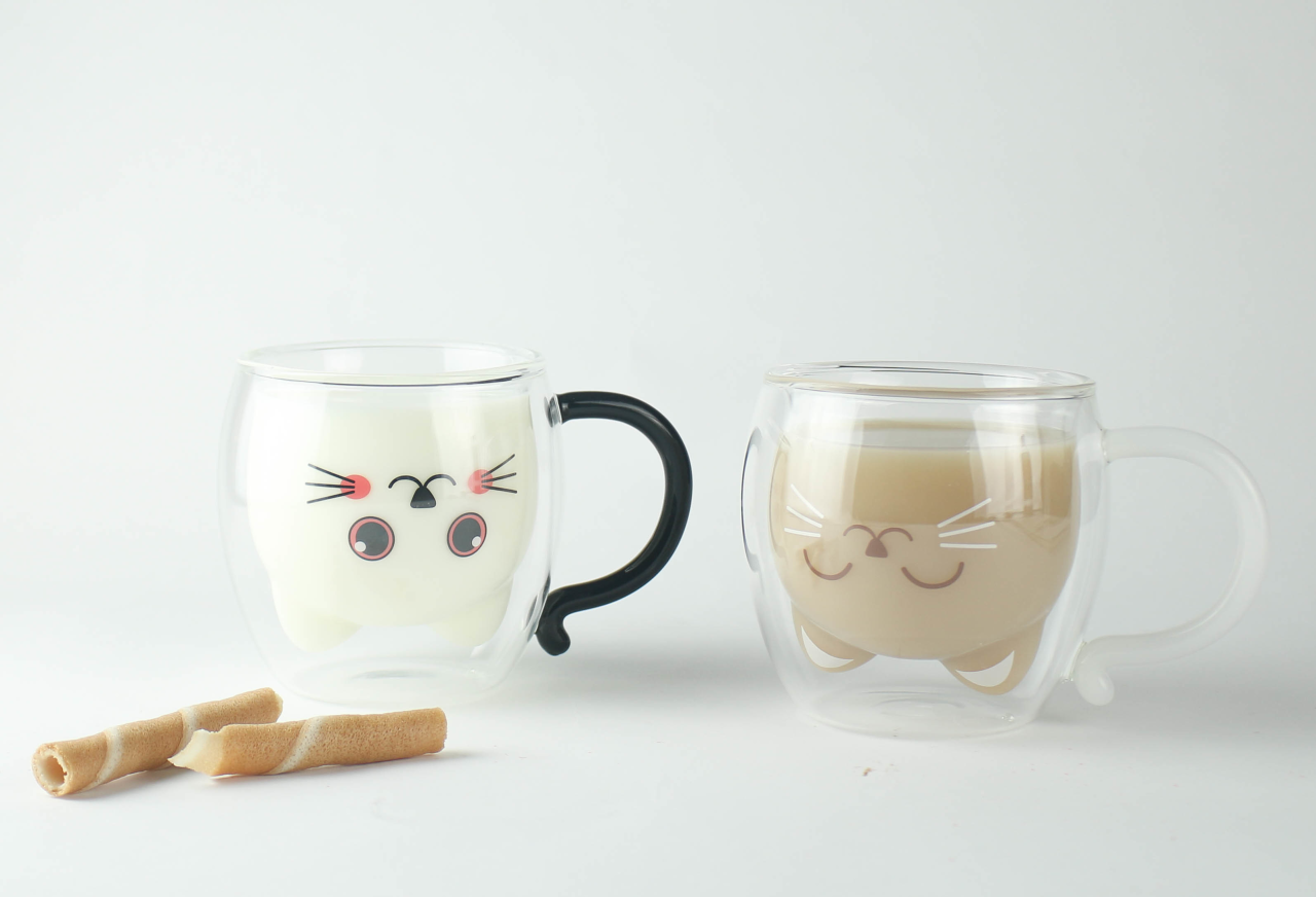 Glass Cat Mugs