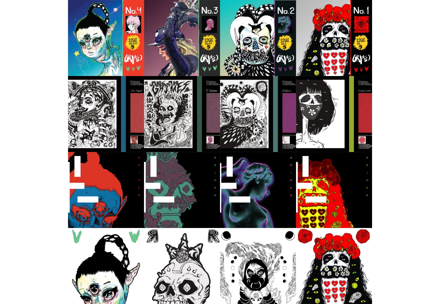 Every Grimes album in the style of every Grimes album