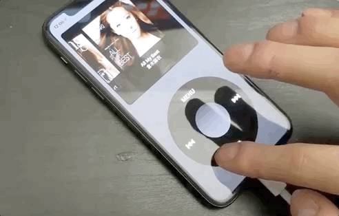 Virtual iPod with Click Wheel + Cover Flow on iPhone