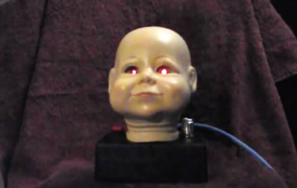 Playing the Baby Head THEREMIN