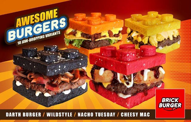 Brick Burger Chain has Burgers with LEGO Buns