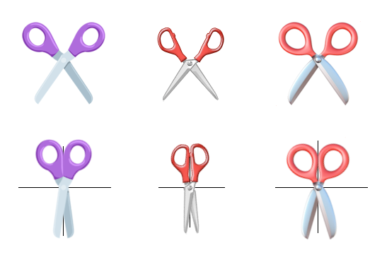 Which emoji scissors close? ✂️