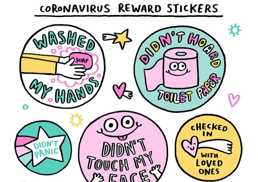 Corona Virus Reward Stickers