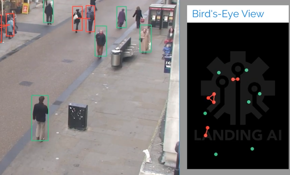 Social Distancing Detector (Landing AI-Demo)