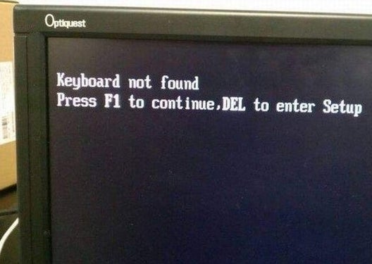 Keyboard not Found, Press F1