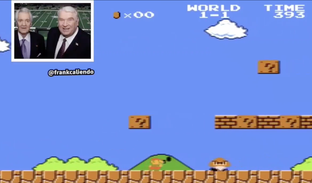 Super Mario with John Madden like Commentary