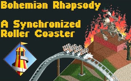 Pixel Roller Coaster synchronized to Bohemian Rhapsody