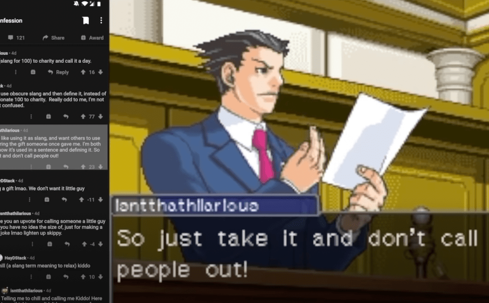 Reddit Bot turns Discussions into 'Ace Attorney' Debates
