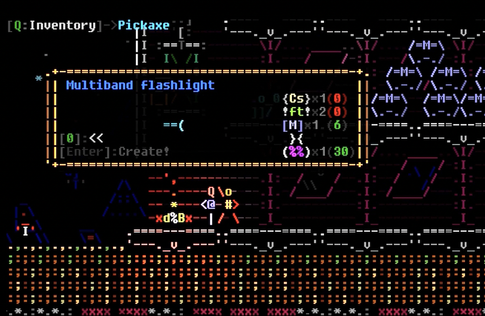 ASCIIDENT: Plattformer made of ASCII Test Charakters