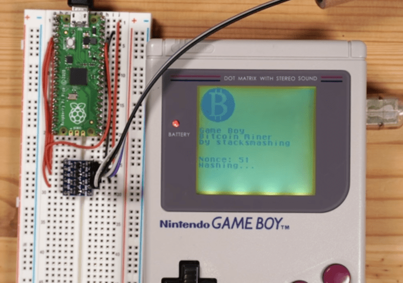 Bitcoin Mining with a Game Boy