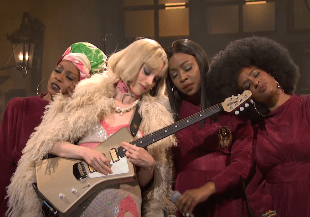 St. Vincent performs live on SNL Saturday Night Live