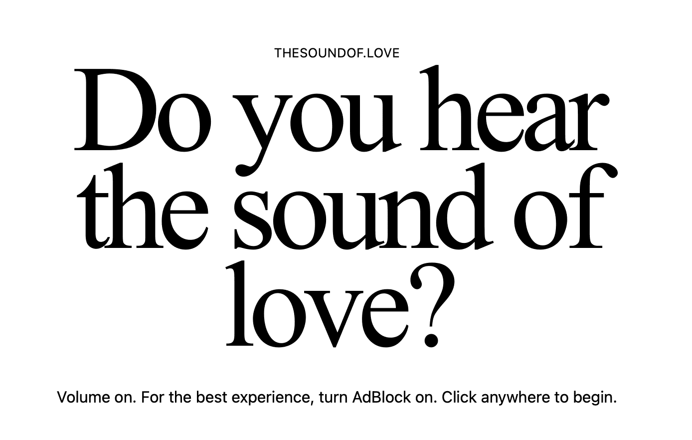 Listen to the Sound of Love