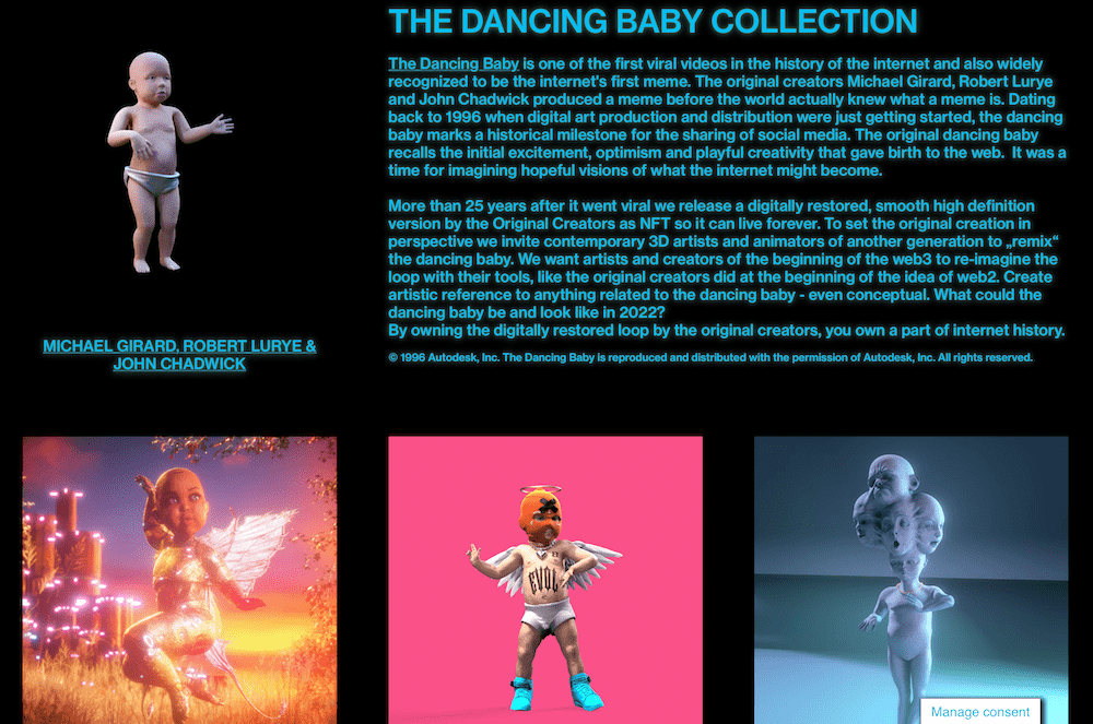 THE ORIGINAL DANCING BABY NFT