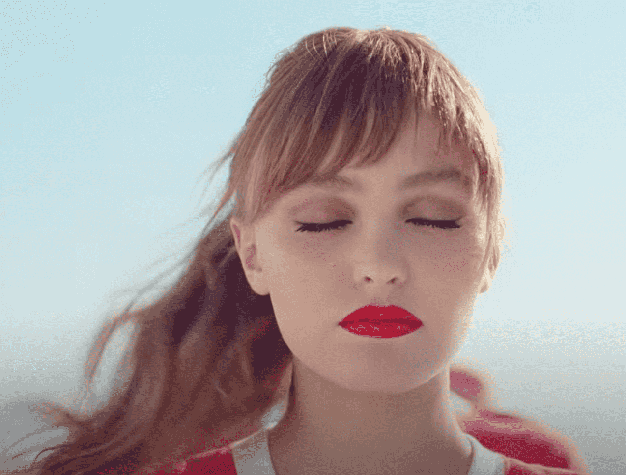 Lily Rose dances to GRIMES in Lipstick Ad