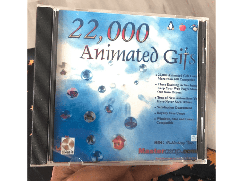 This cool 90s CD-Rom full of retro Gif's is on Google Drive now