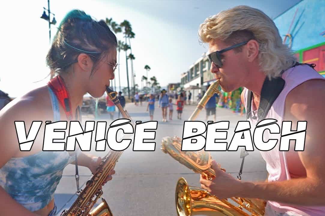 Totally awesome Saxophone Performance on Venice Beach