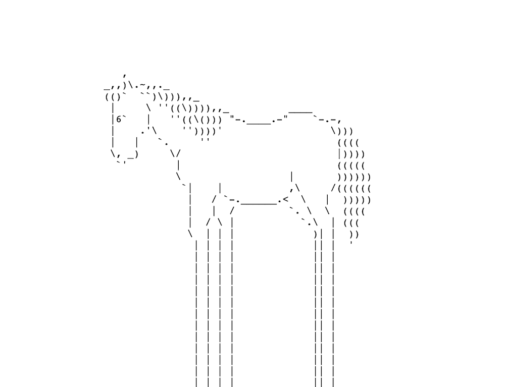 Endless ASCII Horse