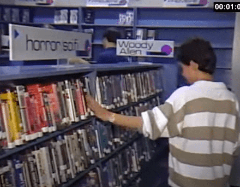 Footage of a Video Rental Store on a Friday Night in 1987