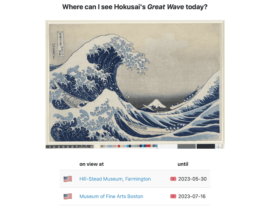 🌊 Where to See Hokusai's Great Wave today?