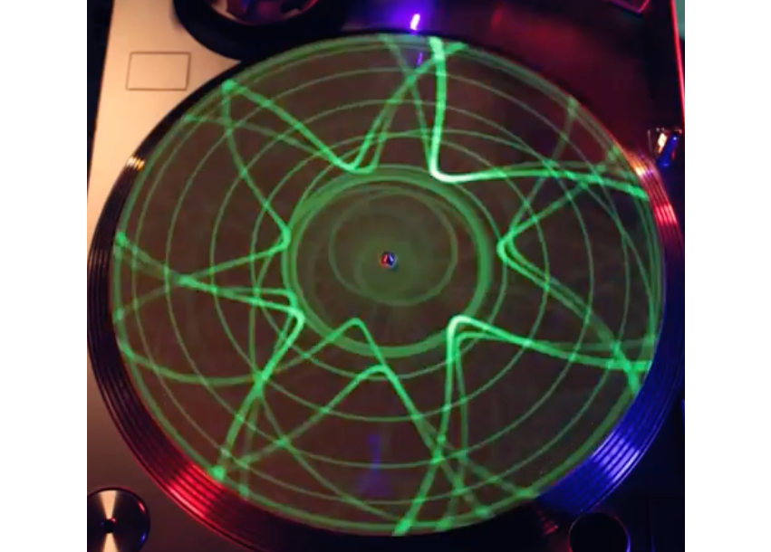 Using a Laser Pointer on a Glow in the Dark Vinyl