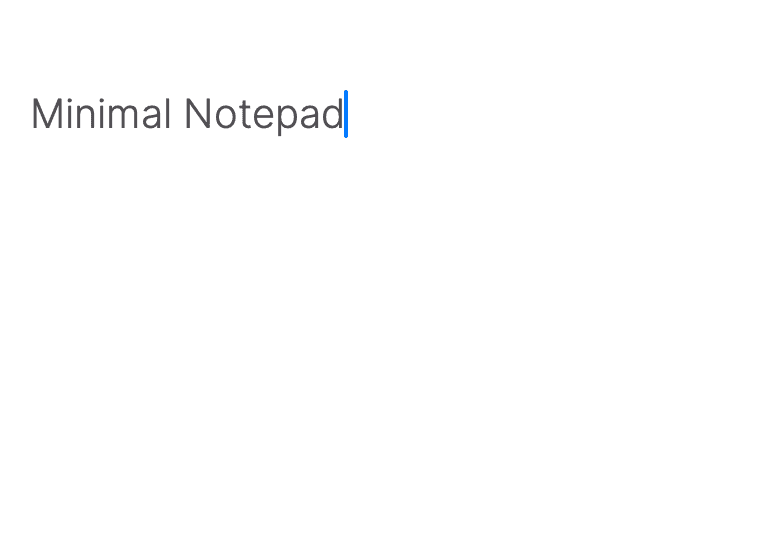 Minimal Notepad