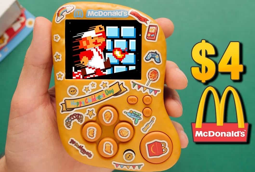 This modded chicken nugget handheld can play Mario