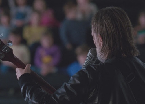 The Smile performs for elementary school kids