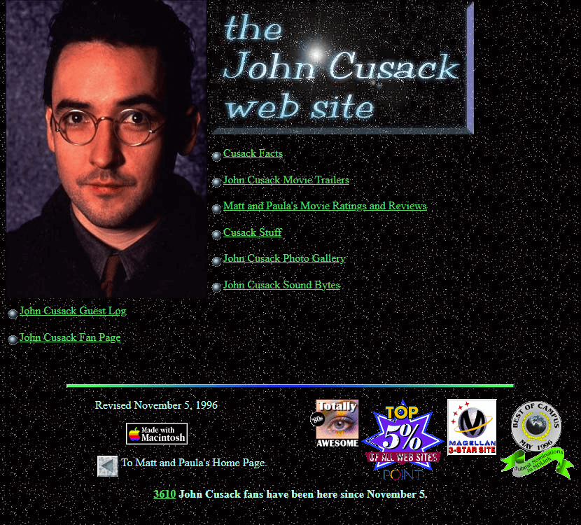 The John Cusack Website (1996)